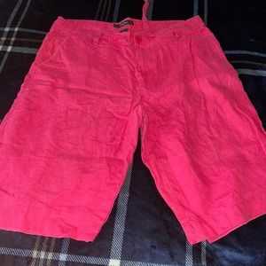 Preowned Pink Linen Shorts